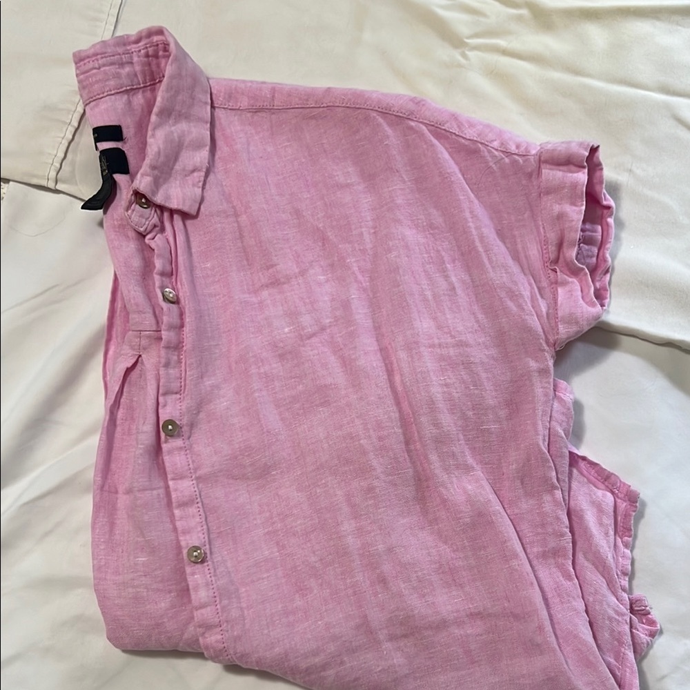 Pink Linen Shirt - Picture 2 of 2